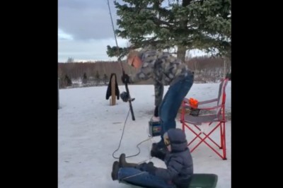 Kiedy Twoje dziecko chce na sanki, a Ty jesteś wędkarzem