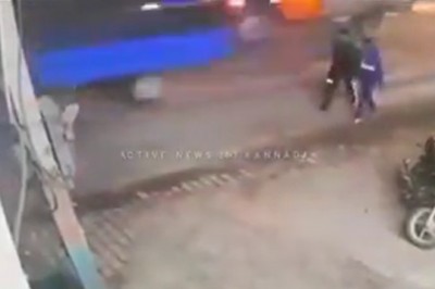 Ziomek ratuje kolegę przed pewnym przygnieceniem przez przyczepę