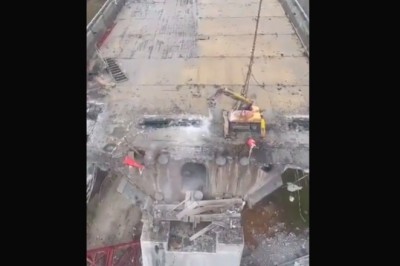 Ekstremalne wyburzanie pozostałości po autostradzie