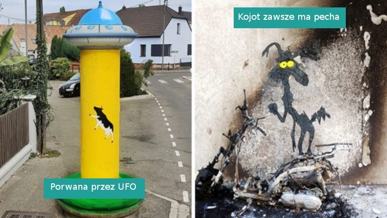 17 nietypowych graffiti na ulicach Paryża wykonanych przez  ulicznego artystę