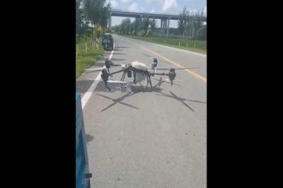 Dron kontra ciężarówka czyli finał startu na ulicy