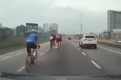 Rowerzyści na ekspresówce kontra nieuważny kierowca