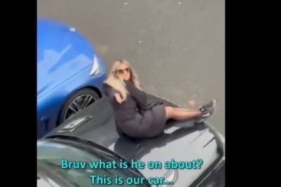 Gość ma ubaw z parki która zrobiła sobie sesję z jego autem
