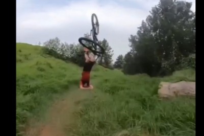 Rozpędzeni rowerzyści kontra linka. Nie wiedzieli gdzie wjeżdżają