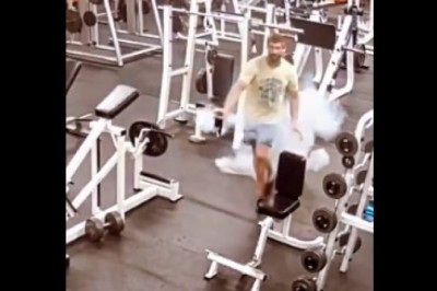 Szybka kara za rzucanie sprzętem na siłowni