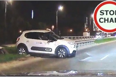 Cwaniak chciał dać popis jazdy i skasował auto