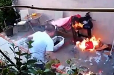 Rozpalanie grilla za pomocą benzyny nie jest dobrym pomysłem