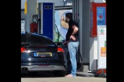 Typ i jego pomysł na tankowanie za darmo. Chyba go poniosło