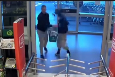 Złodziej mocno się zdziwił kiedy wychodził z koszykiem ze sklepu