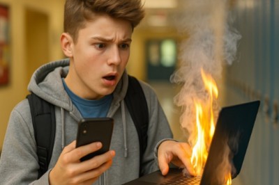 Uczeń podpalił szkolnego laptopa przez TikTokowe wyzwanie. Grozi mu więzienie