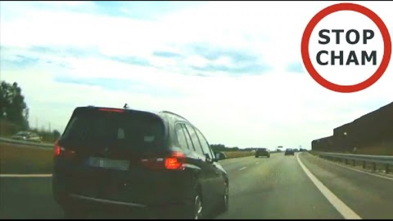 Szeryf lewego pasa w BMW poczuł się urażony, że ktoś go wyprzedził. O mało nie spowodował wypadku