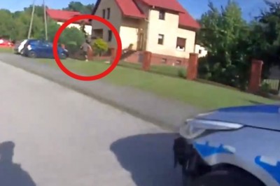 Uciekał przed policją. Policjanci musieli użyć broni. Wszystko nagrały kamery