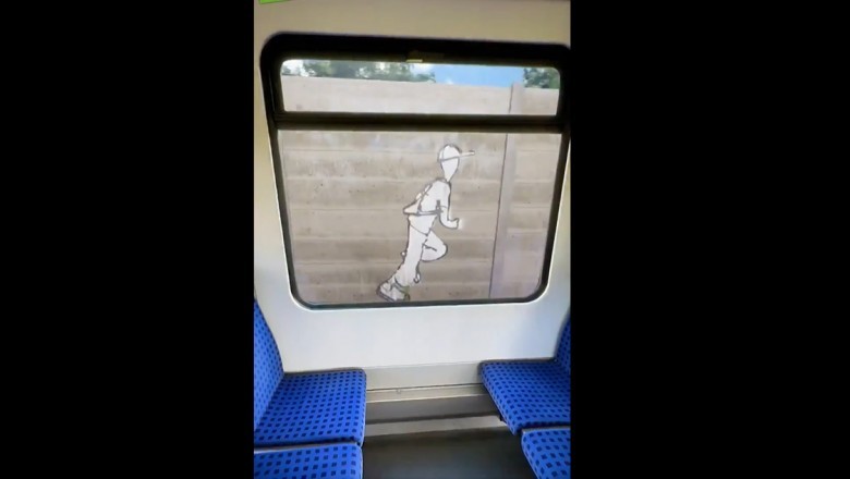 Graffiti ożyło za oknem pociągu. Zamiast dewastacji pociągu zrobili coś rewelacyjnego