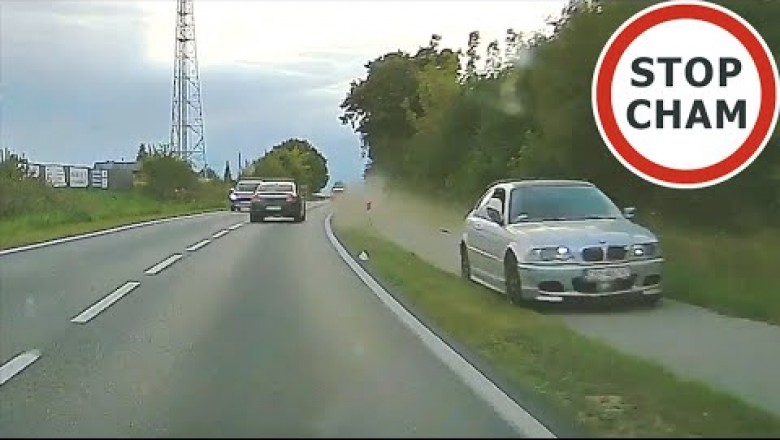 Szaleniec w BMW pędził drogą rowerową pod Bydgoszczą