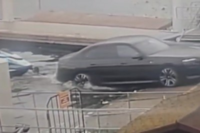 „Wodowanie BMW” - nagranie z zatopienia luksusowego auta we Włocławku