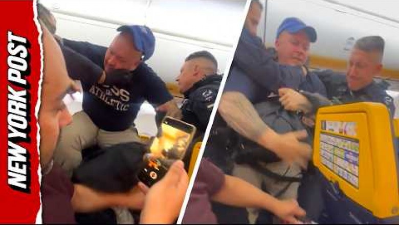 Zadyma w samolocie Ryanair. Wieczór kawalerski zakończony aresztowaniem pasażerów