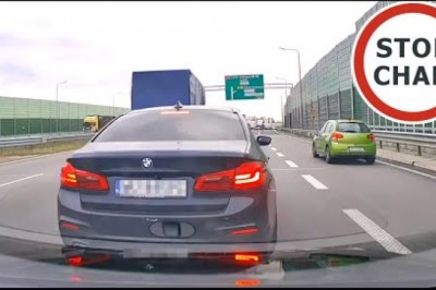 Czy za to powinien stracić prawko? Kierowca BMW o mało nie doprowadza do katastrofy na S2 w pobliżu Warszawy