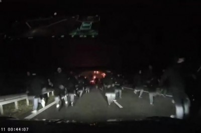 Atak na hiszpańskich kibiców na S8. W sieci pojawiło się nagranie