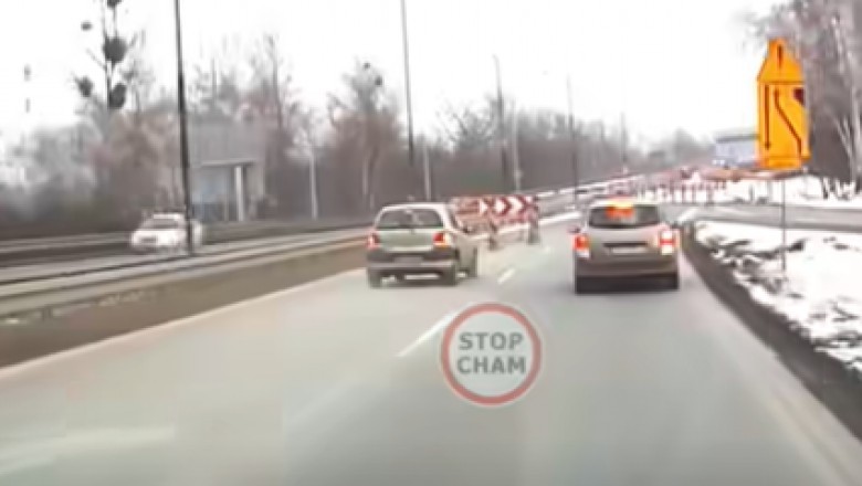 Prawie się udało czyli wjazd w oznakowanie na kończącym się pasie podczas wyprzedzania