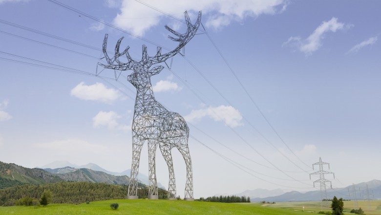 Słupy energetyczne jak rzeźby. Austria stawia na zwierzęta w wielkim formacie