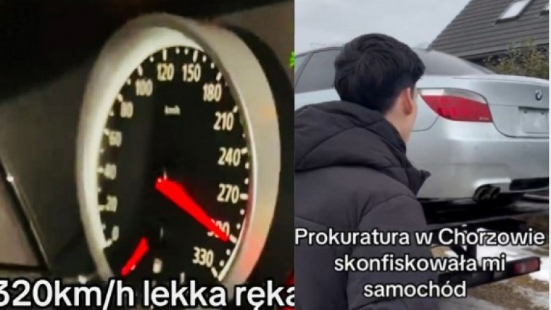 Nagrali jak pędził 320 km/h. Teraz żali się, że prokuratura zarekwirowała mu BMW