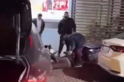 Bójka kierowców z Tadżykistanu za stacją paliw w Warszawie. W sieci pojawiło się nagranie