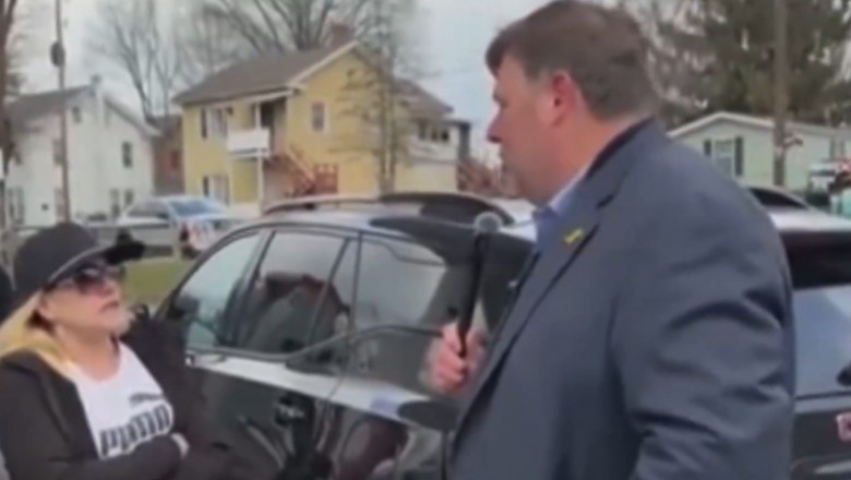 Przypadkowo spotkana kobieta odpowiada na pytanie dotyczące prezydenta