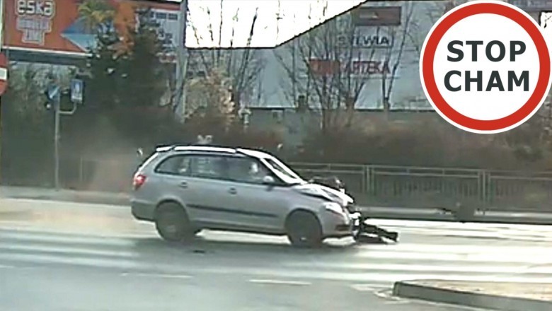 Nagranie z potrącenia 16-latka na pasach. 21-letni kierowca bez szans na wyhamowanie