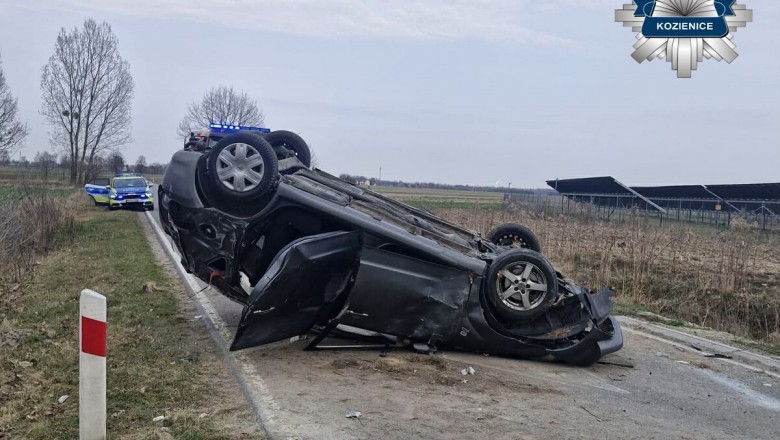 Dachowała samochodem mając 3 promile i dziecko w aucie. Policja opublikowała nagranie