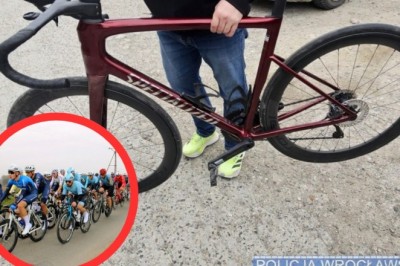 20-latek uciekał kradzionym rowerem przed policją. Wyprzedził peleton kolarski i prawie stanął na podium